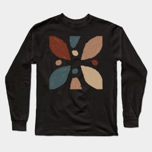 Terracotta Abstract Long Sleeve T-Shirt